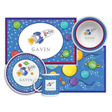 Personalized Blast Off Kids Dinnerware Set