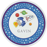 Personalized Blast Off Kids Plate