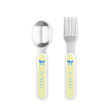Personalized Blooms and Bows Kids Fork & Spoon