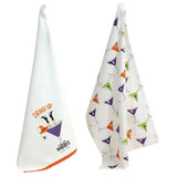MARTINI WITCHES COTTON TEA TOWELS SET/2