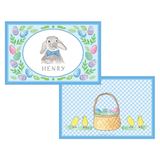 Personalized Bunny Blue Kids Placemat