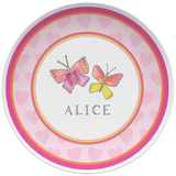 Personalized Butterfly Kisses Kids Plate