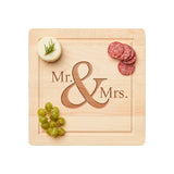 MAPLE WOOD CUTTING & CHEESEBOARD SQUARE | MR & MRS