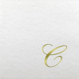White Initial Linun Paper Beverage Napkins