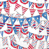 Patriotic Pennant Flag Paper Beverage Napkins