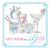 Mahjong Drinks Paper Beverage Napkins
