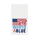Red, White & Blue Waffle Tea Towel