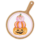 PINK CANDY CORN WOOD CHEESEBOARD