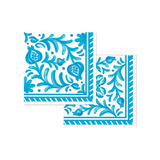 Sicily Teal Paper Beverage Napkins