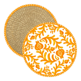 Sicily Orange Paper Charger Placemats