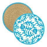 Sicily Teal Paper Charger Placemats