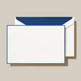 REGENT BLUE BORDERED PEARL WHITE CARD