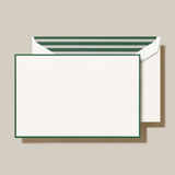HUNTER GREEN BORDERED CORRESPONDENCE CARD