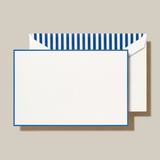 REGENT BLUE BORDERED PEARL WHITE CARDS