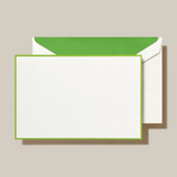 SPRING GREEN BORDERED CORRESPONDENCE CARD