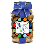 Happy Father's Day Dots Mini Chocolate Chip Cookies - Quart