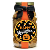 Happy Halloween Candy Corn & Pumpkin Mini Chocolate Chip Cookies - Quart