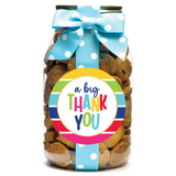 A Big Thank You Stripes Mini Chocolate Chip Cookies - Quart