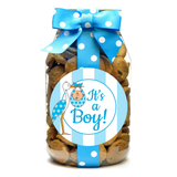 It's A Boy Stork Mini Chocolate Chips Cookies - Quart