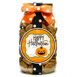 Happy Halloween Ghost & Pumpkin Mini Chocolate Chip Cookies - Quart