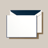 NAVY BORDERED PEARL WHITE NOTE