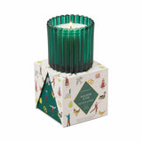 GREEN TINTED GLASS IN HOLIDAY MERRY BOX - BALSAM &