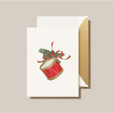 ENGRAVED DRUM ORNAMENT GREETING CARD