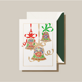 ENGRAVED ELEGANT BELLS HOLIDAY GREETING CARD