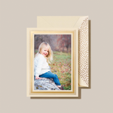 GOLD BEADED BORDER PHOTO MOUNT HOLIDAY CARDS