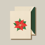 POINSETTIA IN BLOOM HOLIDAY GREETING CARD