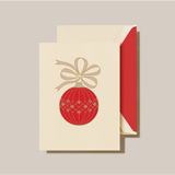 ENGRAVED QUILTED ORNAMENT GREETING CARD