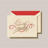 ENGRAVED REGAL STAG HOLIDAY GREETING CARD