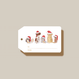 SANTA DOGS FOIL GIFT TAG