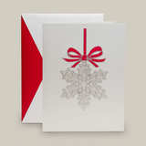 SILVER SNOWFLAKE HOLIDAY GREETING CARD