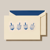 SPINNING DREIDELS GREETING CARD