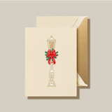 VILLAGE STREET LAMP HOLIDAY GREETING CARD
