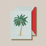 TRIMMED PALM TREE HOLIDAY GREETING CARD
