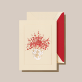 PEPPERBERRY IN VASE HOLIDAY GREETING CARD