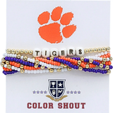 Clemson University 'Lucky 7' Stack Bracelet