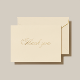 GOLD FOIL SCRIPT THANK YOU NOTE