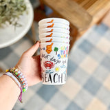 BEACH COLLAGE STYLE REUSABLE CUP