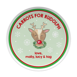 Personalized Carrots for Reindeer Kids Plate