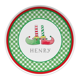 Personalized Christmas Elf Kids Plate
