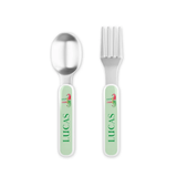 Personalized Christmas Elf Kids Fork & Spoon
