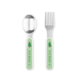 Personalized Christmas Tree Kids Fork & Spoon