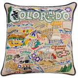 COLORADO HAND EMBROIDERED PILLOW
