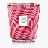 CRUSHED CANDY CANE HEARTH 5 WICK GLASS CANDLE