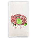 GEORGIA FOOTBALL STADIUM TEA TOWEL