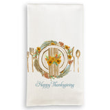 FALL PACESETTING WITH HAPPY THANKSGIVING DISHTOWEL
