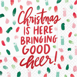 CHRISTMAS IS HERE BEVERAGE PAPER NAPKIN